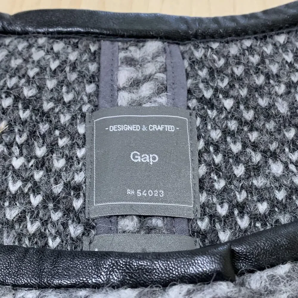 Women's Gap Boucle Grey Boy Wool Blend Coat Jacket Winter Sz 4‎